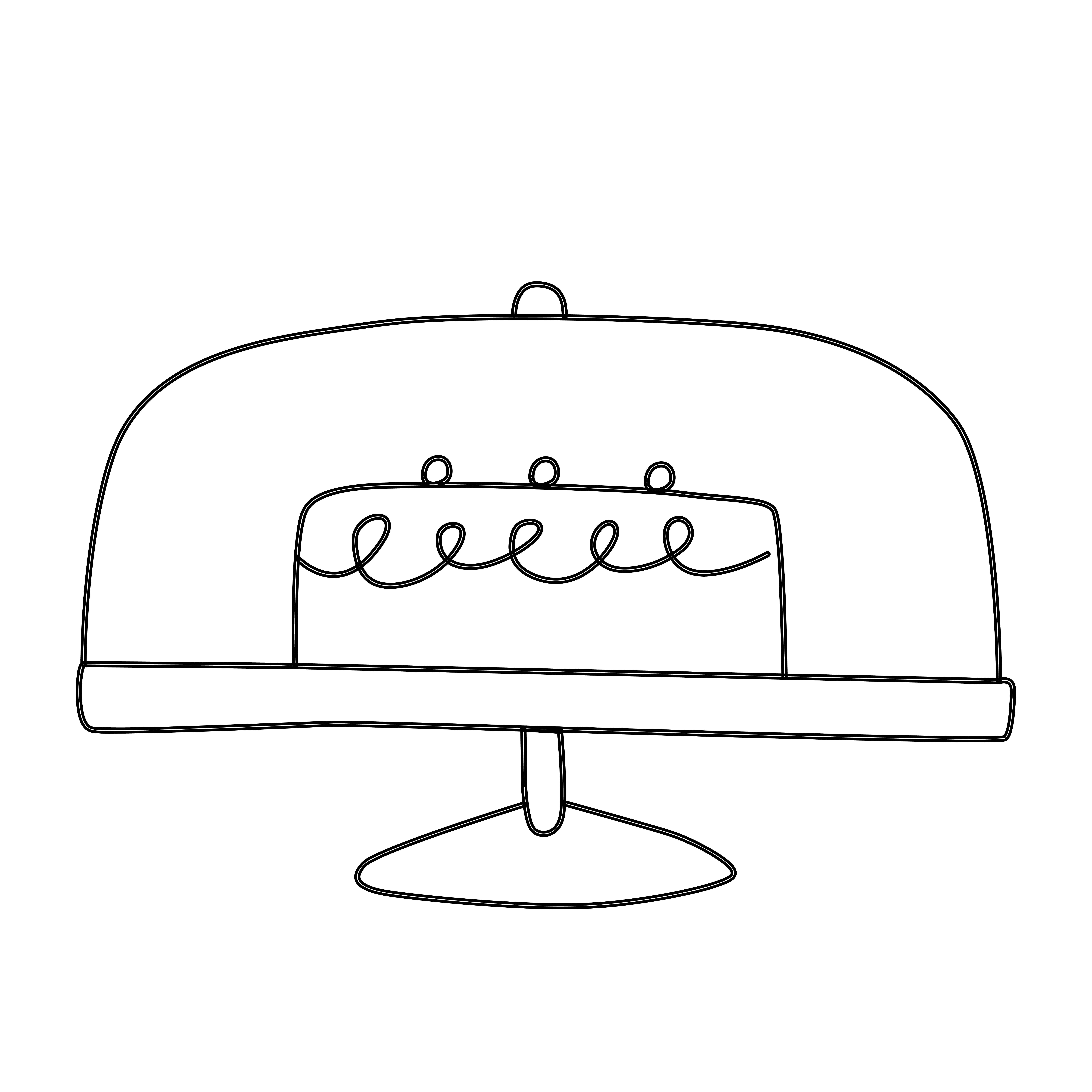 Gâteau — illustration au trait